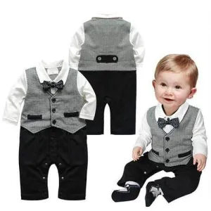 Grey Newborn Baby Rompers