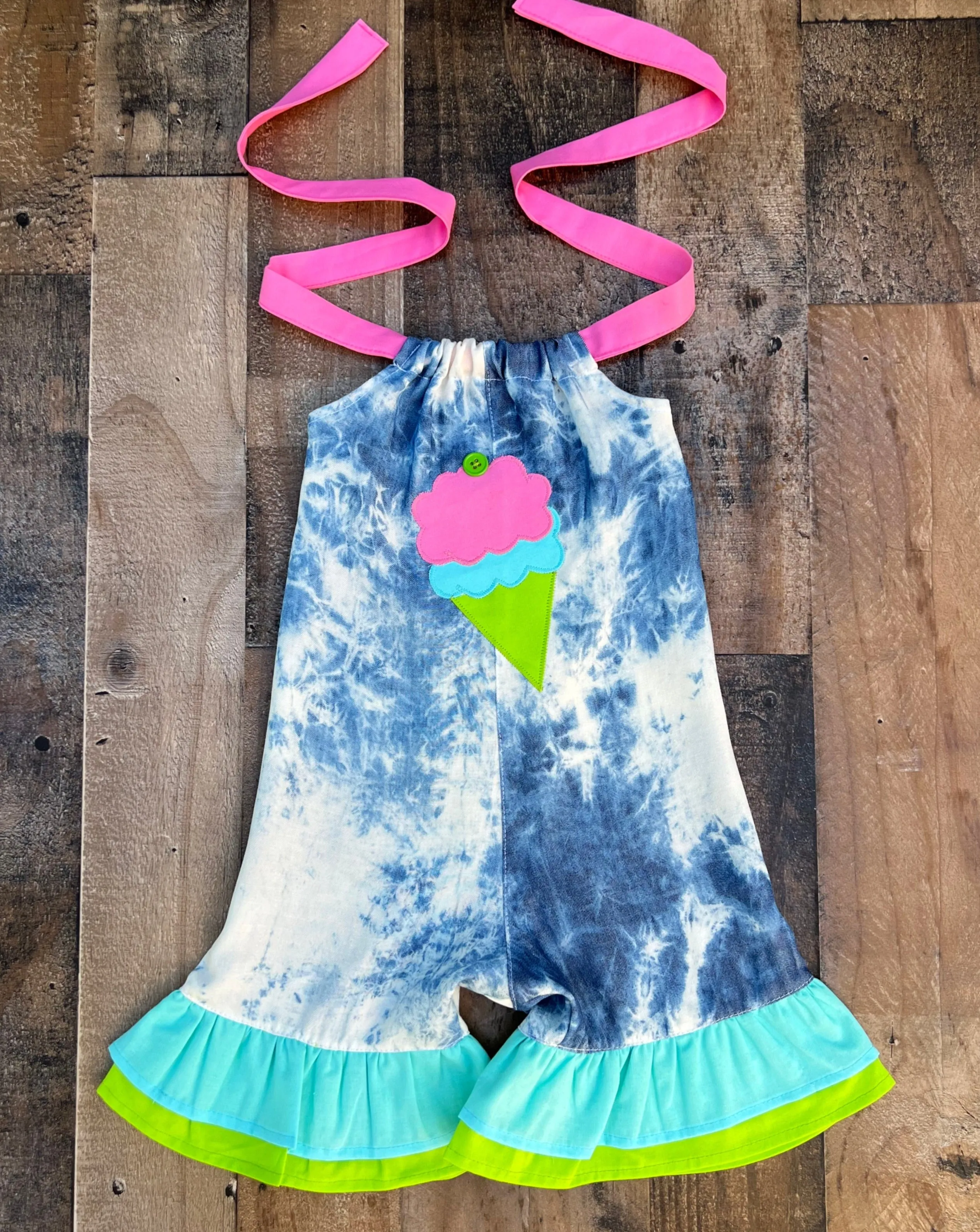 Ice Cream Cone Romper Outfit