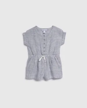 Infant Girls Railroad Stripe Romper