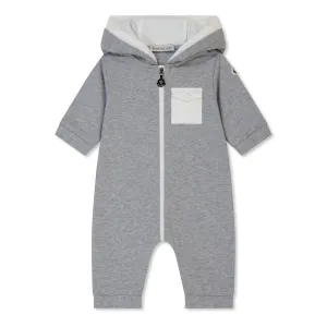 Infants Moncler Hooded Romper Suit