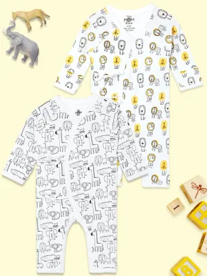 Jabla Style Infant Romper Combo of 2-The Jungle Book-Lion King