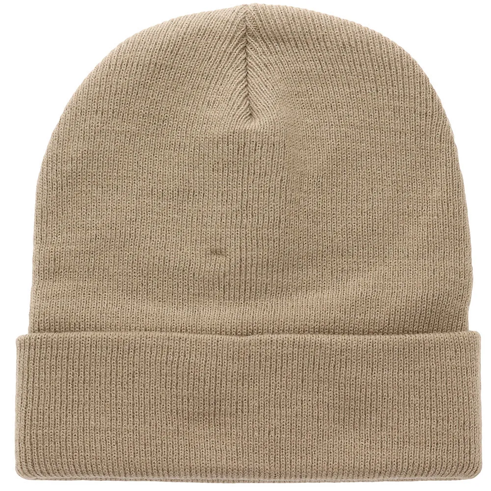 Knitted Beanie Hat - Khaki