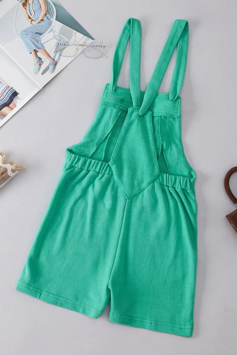 Knotted Mint Green Knotted French Terry Romper