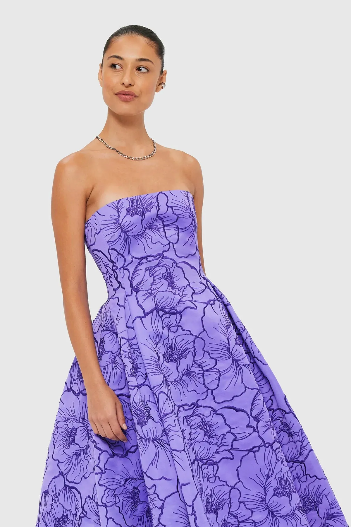 Leo Lin Nora Bustier Maxi Dress - Lavender