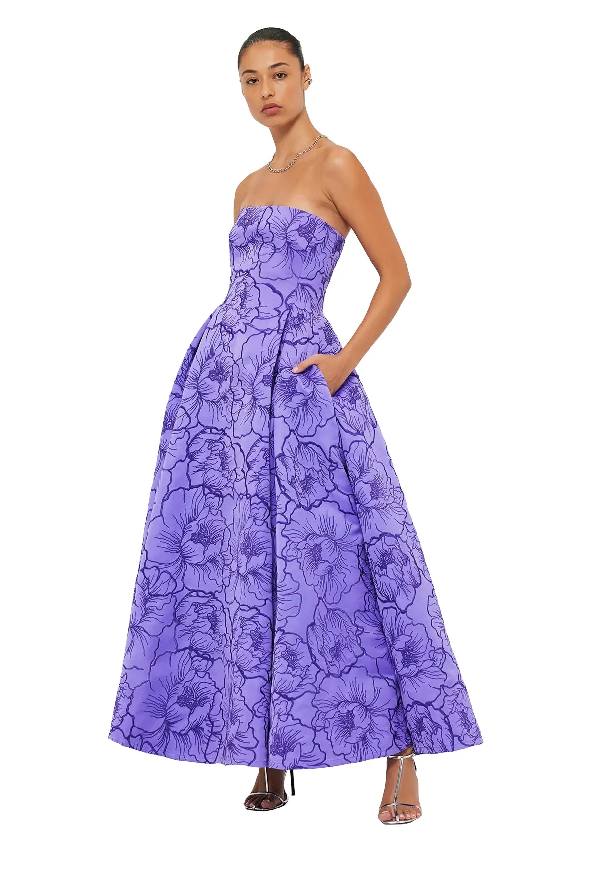 Leo Lin Nora Bustier Maxi Dress - Lavender