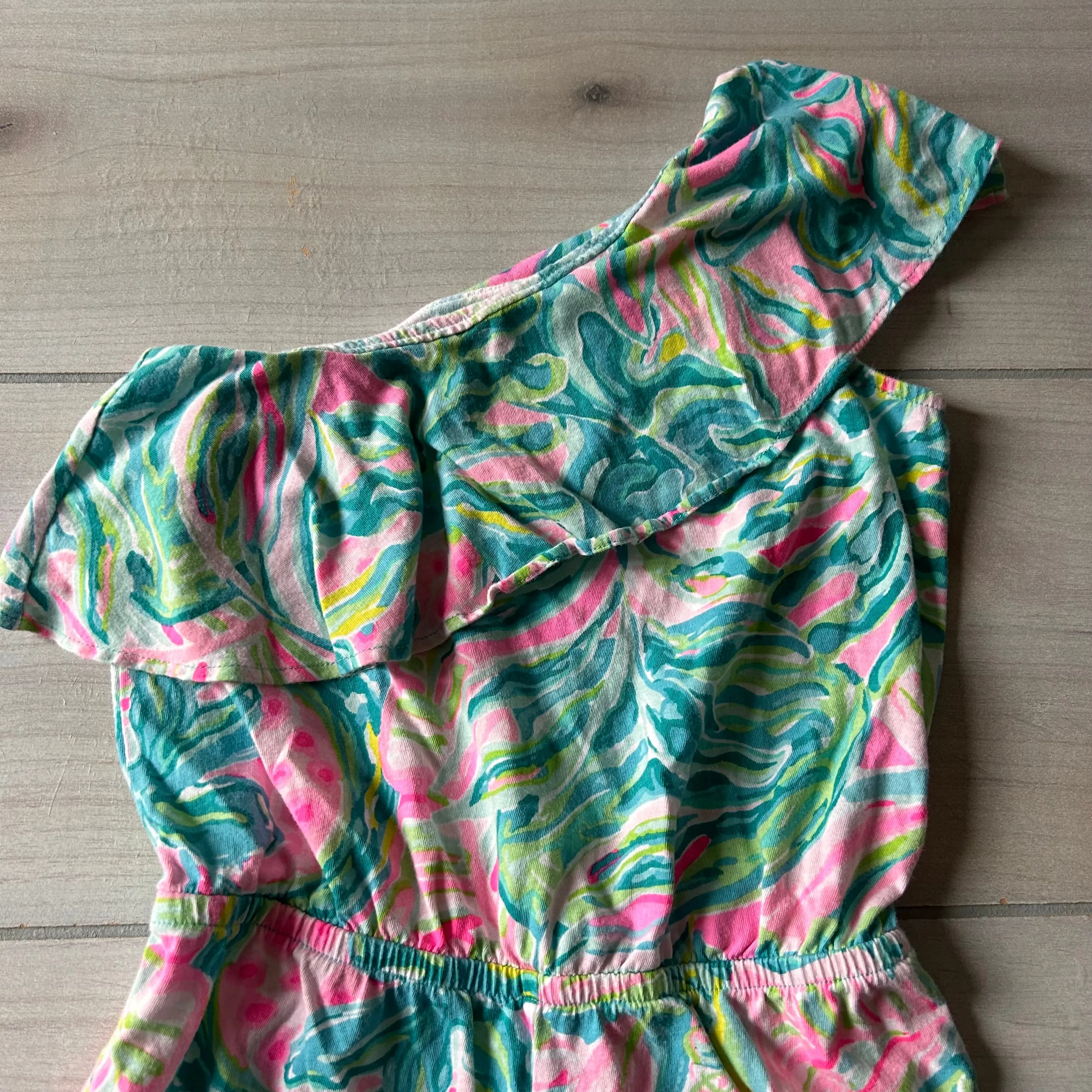 Lilly Pulitzer Floral One Shoulder Romper