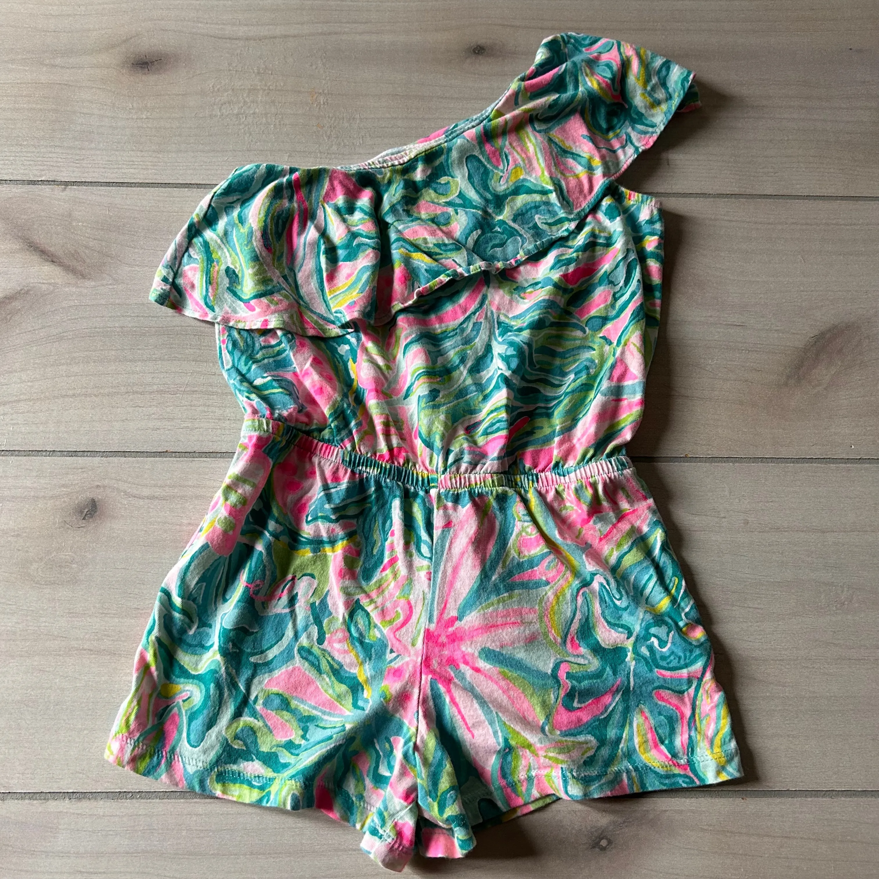 Lilly Pulitzer Floral One Shoulder Romper