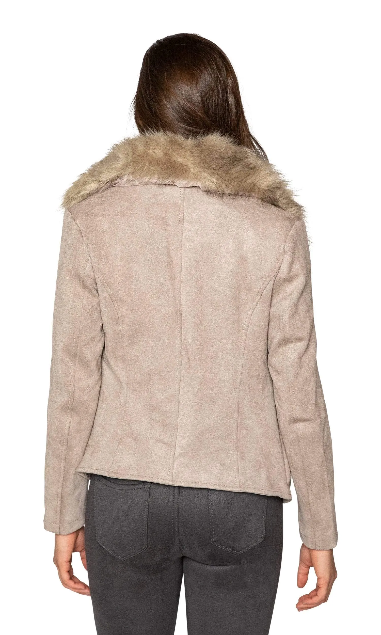 Love Token Kelly Faux Fur Trim Jacket