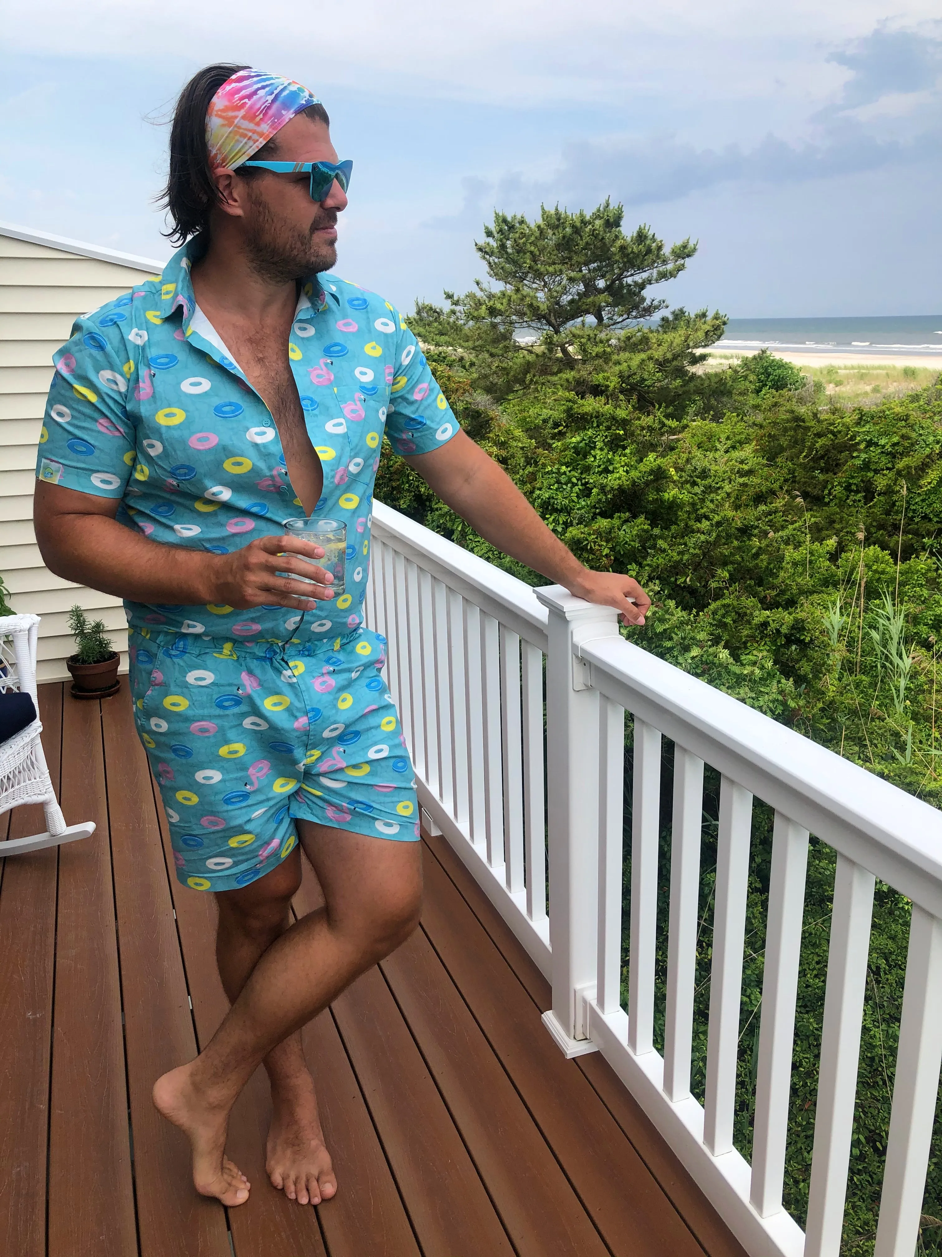 Male Romper - Pool Party