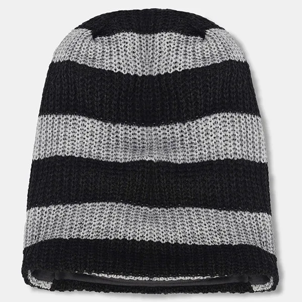 Mens Stripe Oversized Beanie for Summer Winter B09