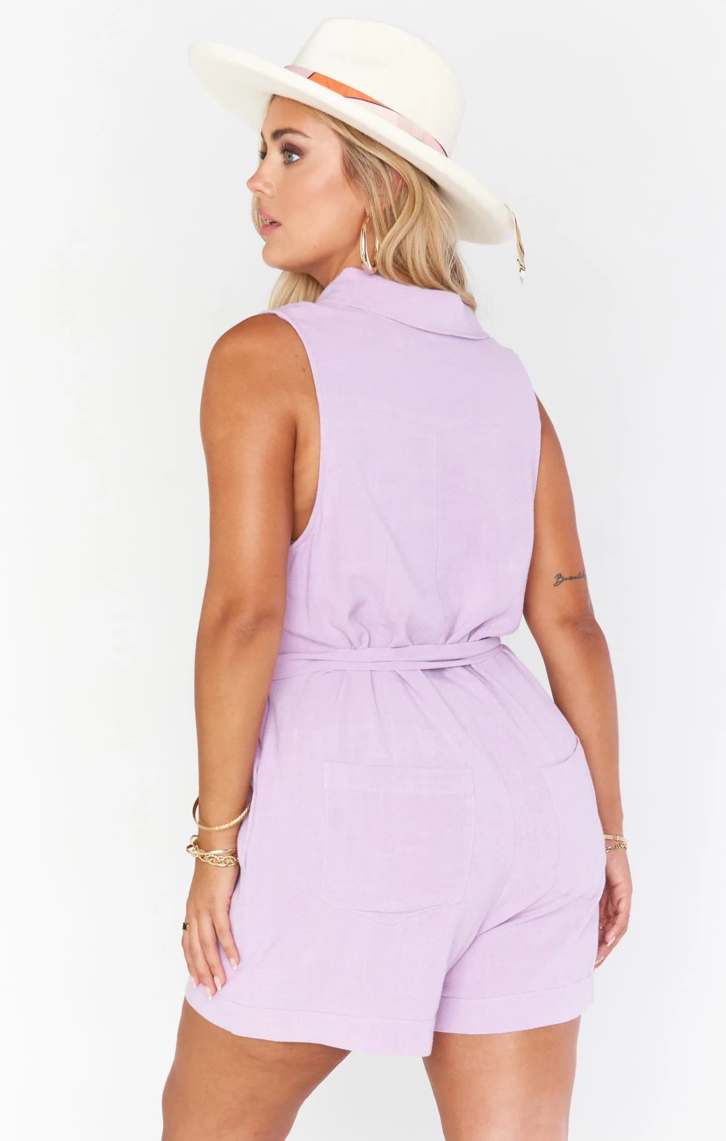 Milano Romper ~ Lilac Linen