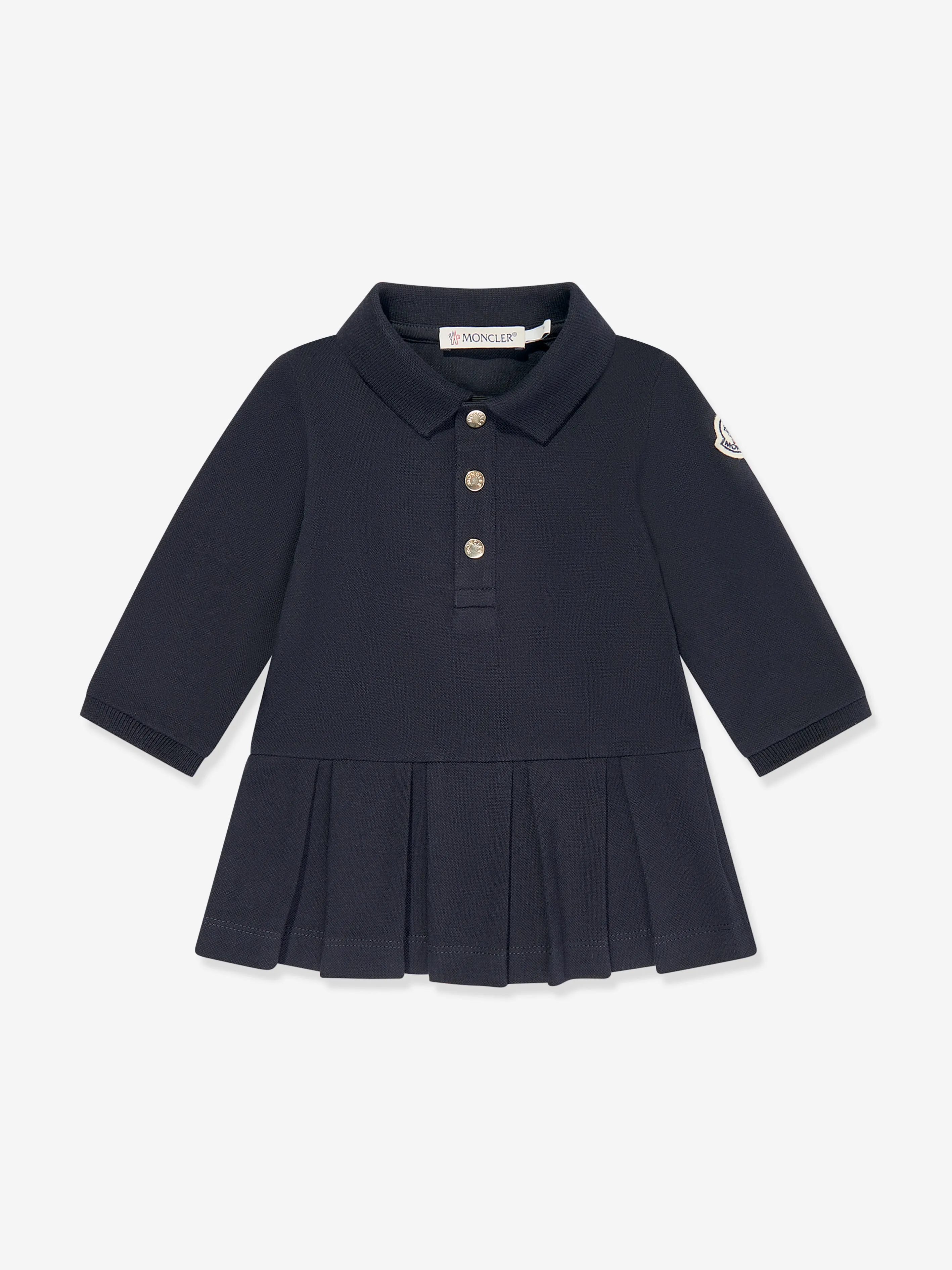 Moncler Enfant Baby Girls Polo Dress in Navy