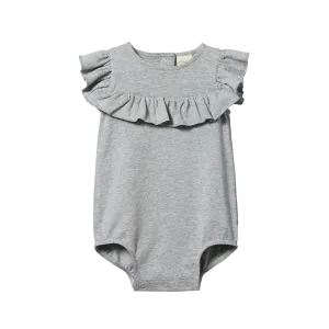 Nature Baby Frill Suit Grey Marl