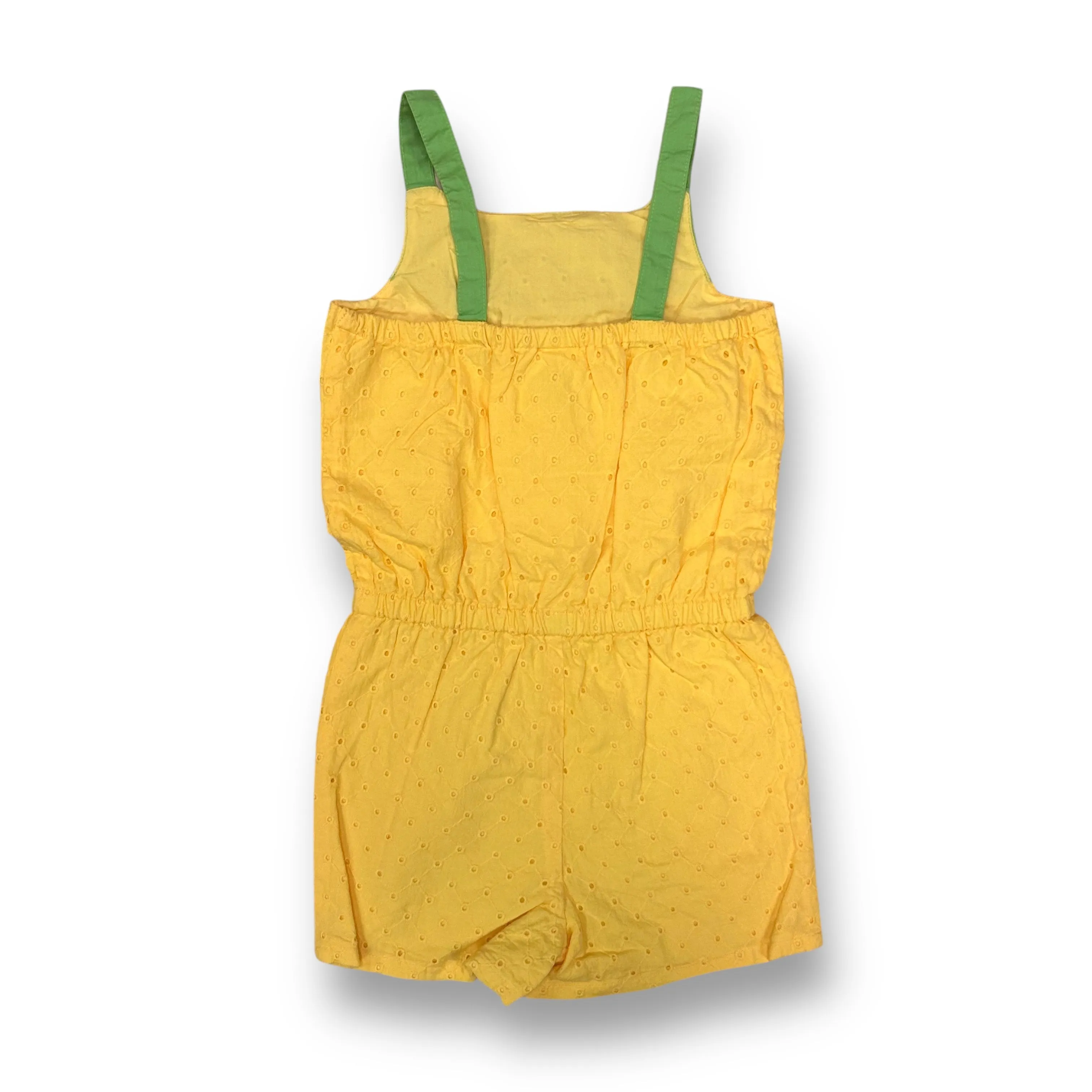 NEW! Girls Gymboree Size 4T Green & Yellow Eyelet Pineapple Romper