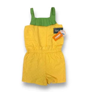 NEW! Girls Gymboree Size 4T Green & Yellow Eyelet Pineapple Romper