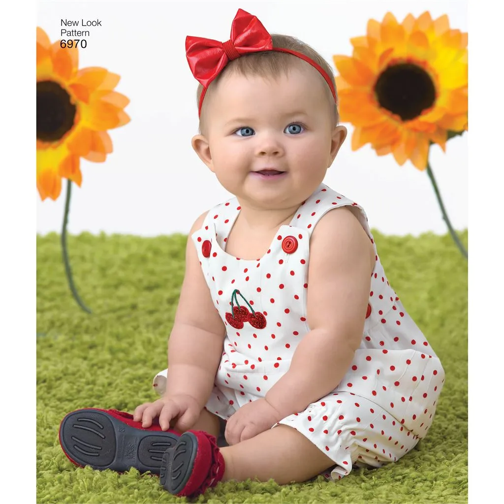 New Look Pattern 6970 Babies' Romper, Dress & Panties