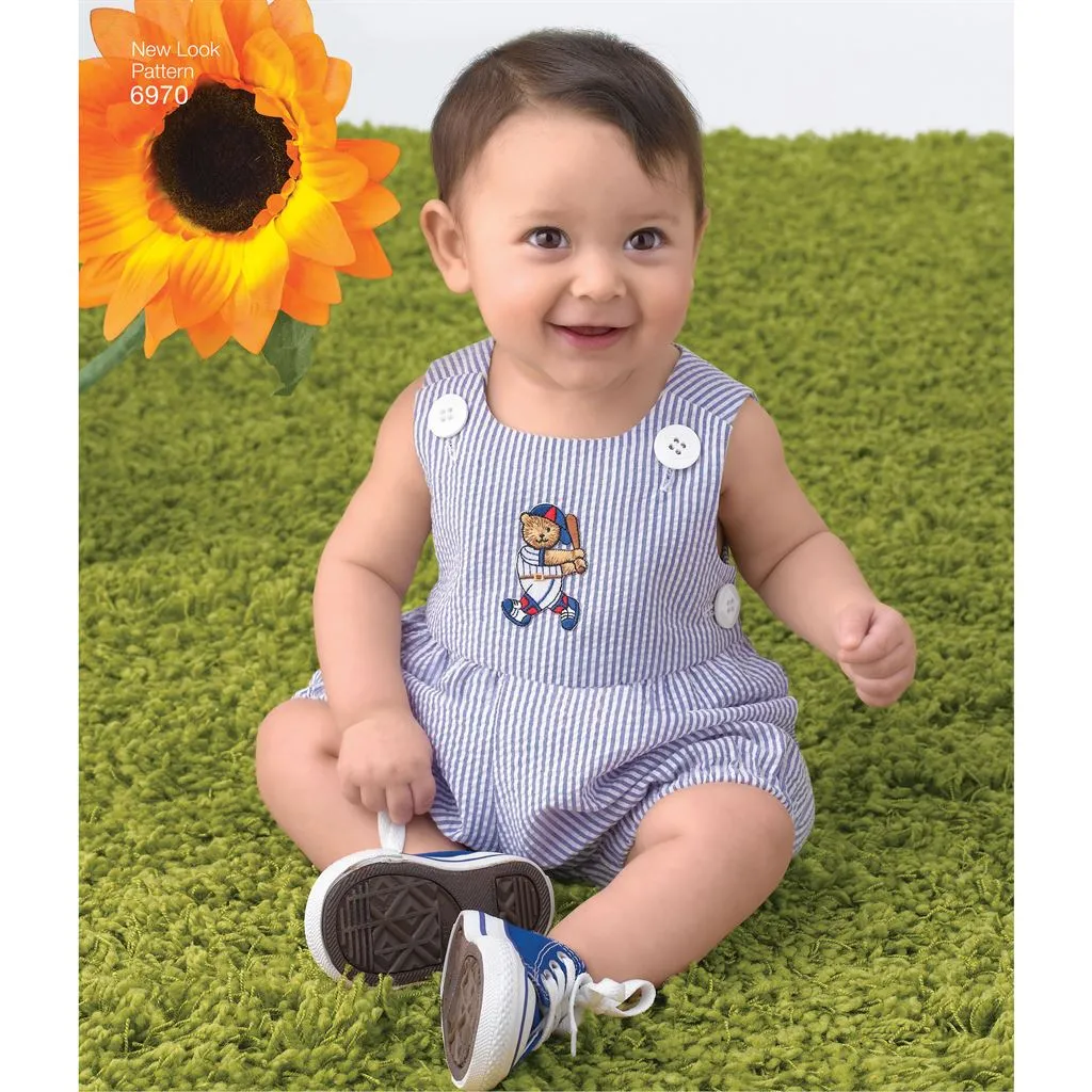 New Look Pattern 6970 Babies' Romper, Dress & Panties