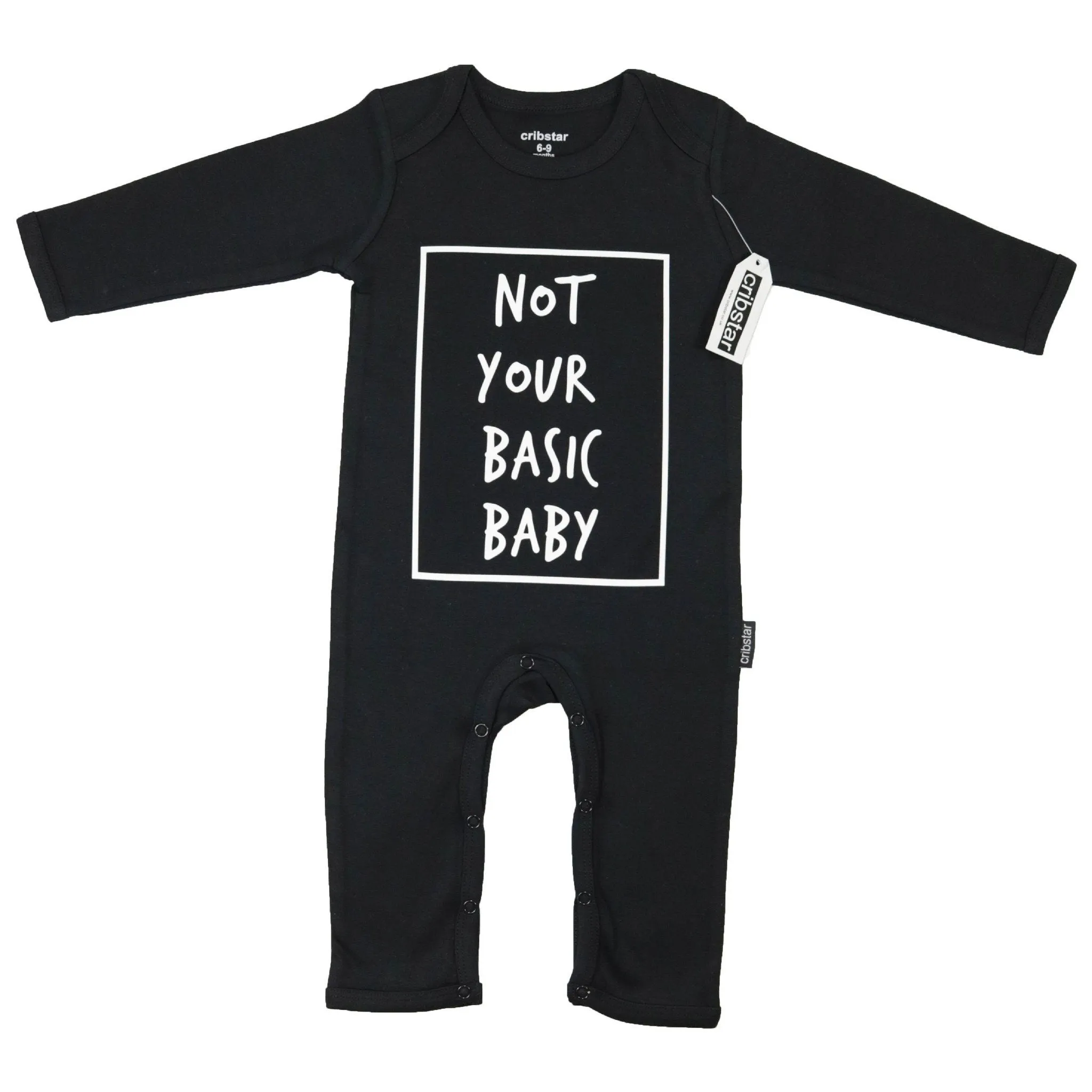 'Not Your Basic Baby' Romper Black