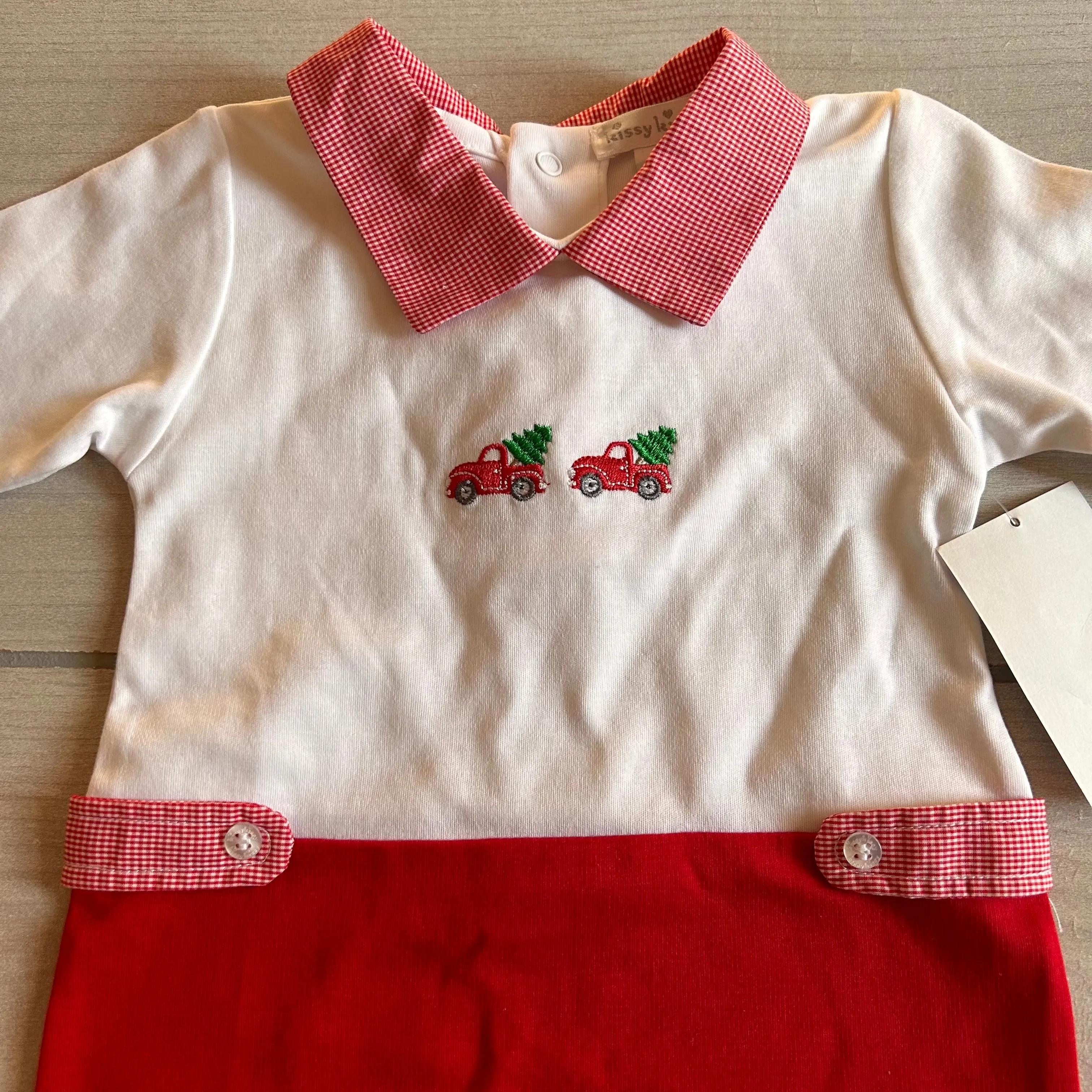 NWOT Kissy Kissy Holiday Pima Cotton Romper