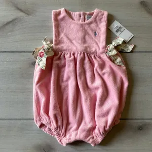 NWT Ralph Lauren Pink Terry Bubble Romper