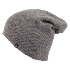 Oversized Ribknit Beanie Hat - Grey