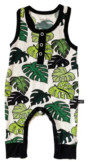 Peregrine Kidswear Palm Leaves Henley Tank Romper