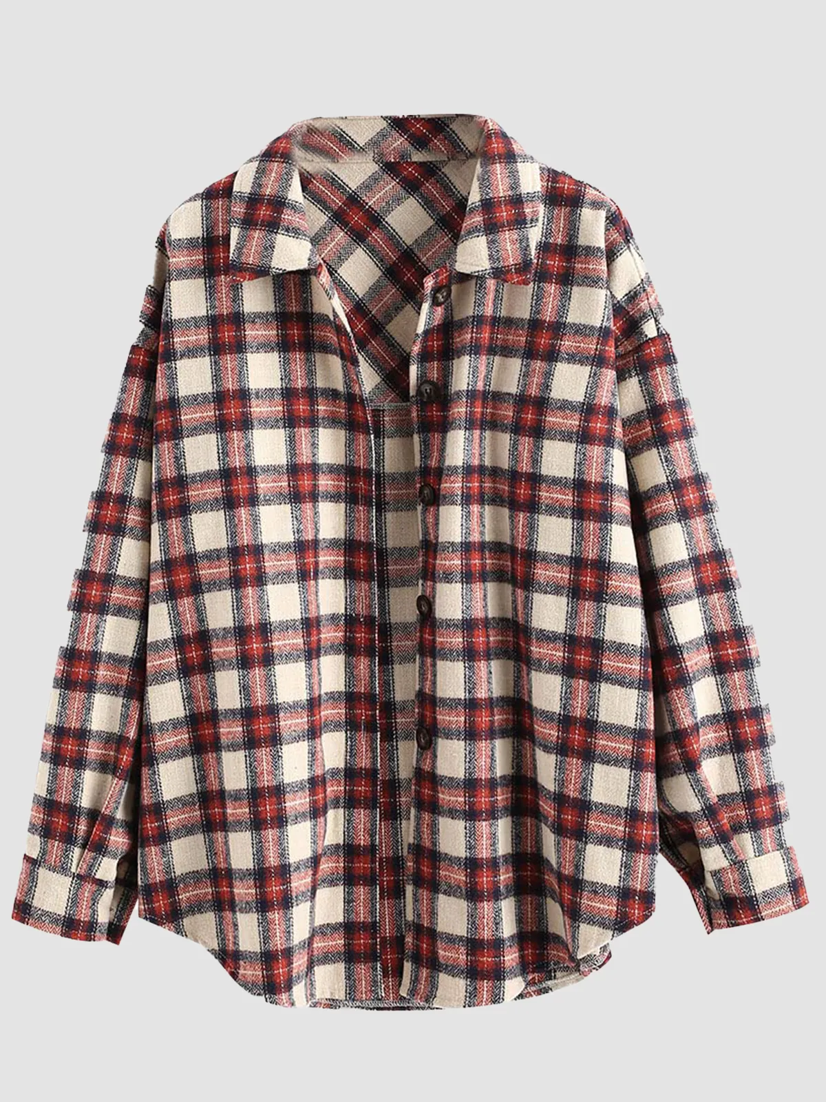 Plaid Long Sleeve Shirt with Pocket