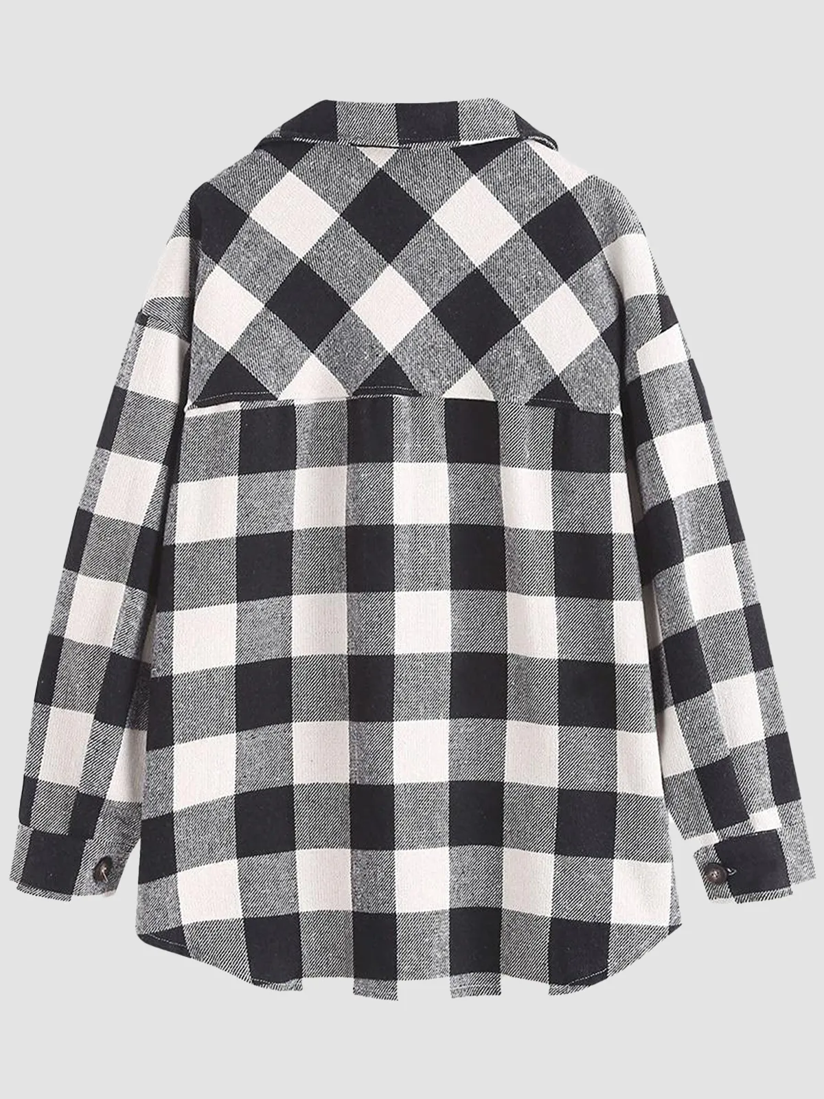 Plaid Long Sleeve Shirt with Pocket