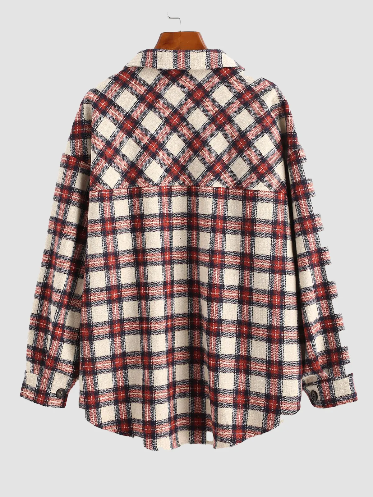 Plaid Long Sleeve Shirt with Pocket