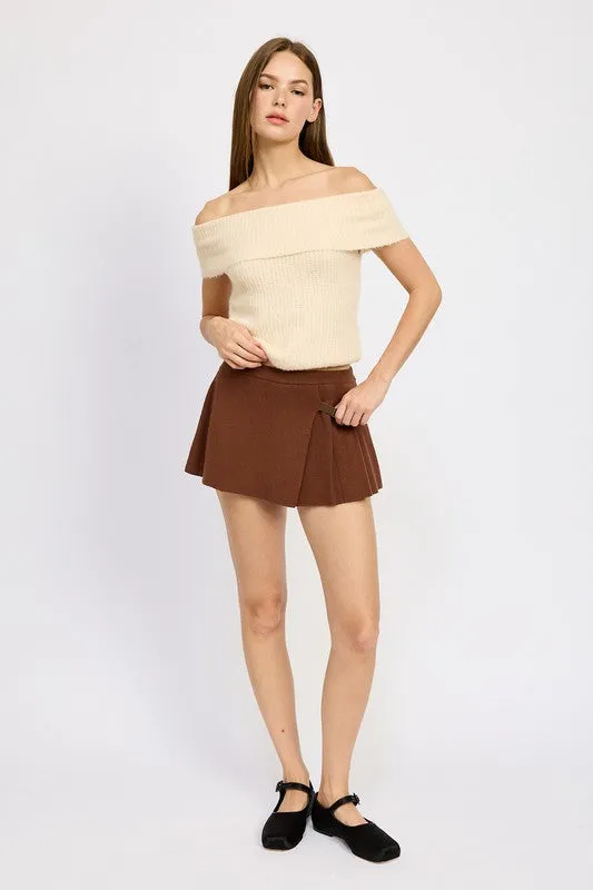 PLEATED MINI SKORT