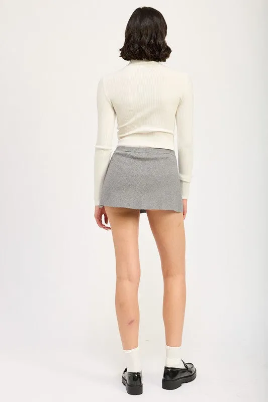 PLEATED MINI SKORT