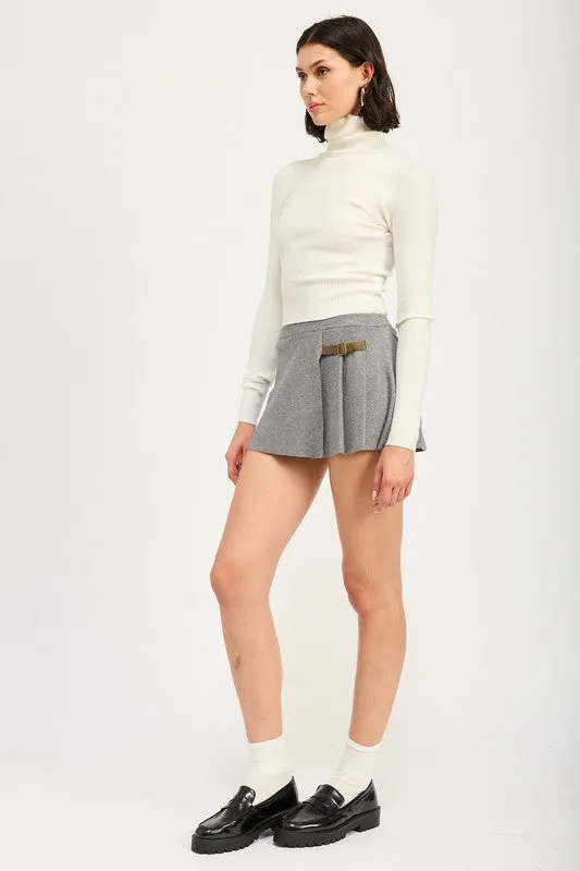 PLEATED MINI SKORT