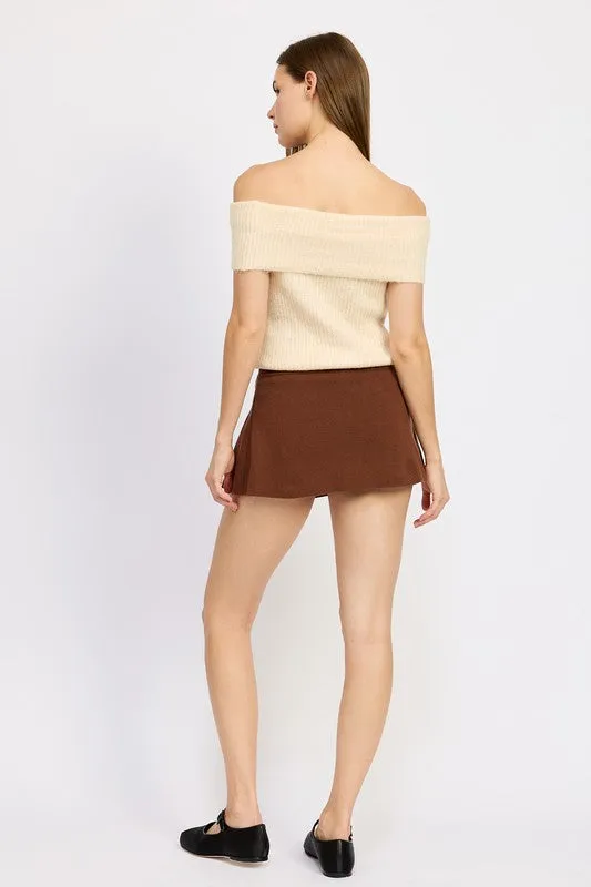 PLEATED MINI SKORT