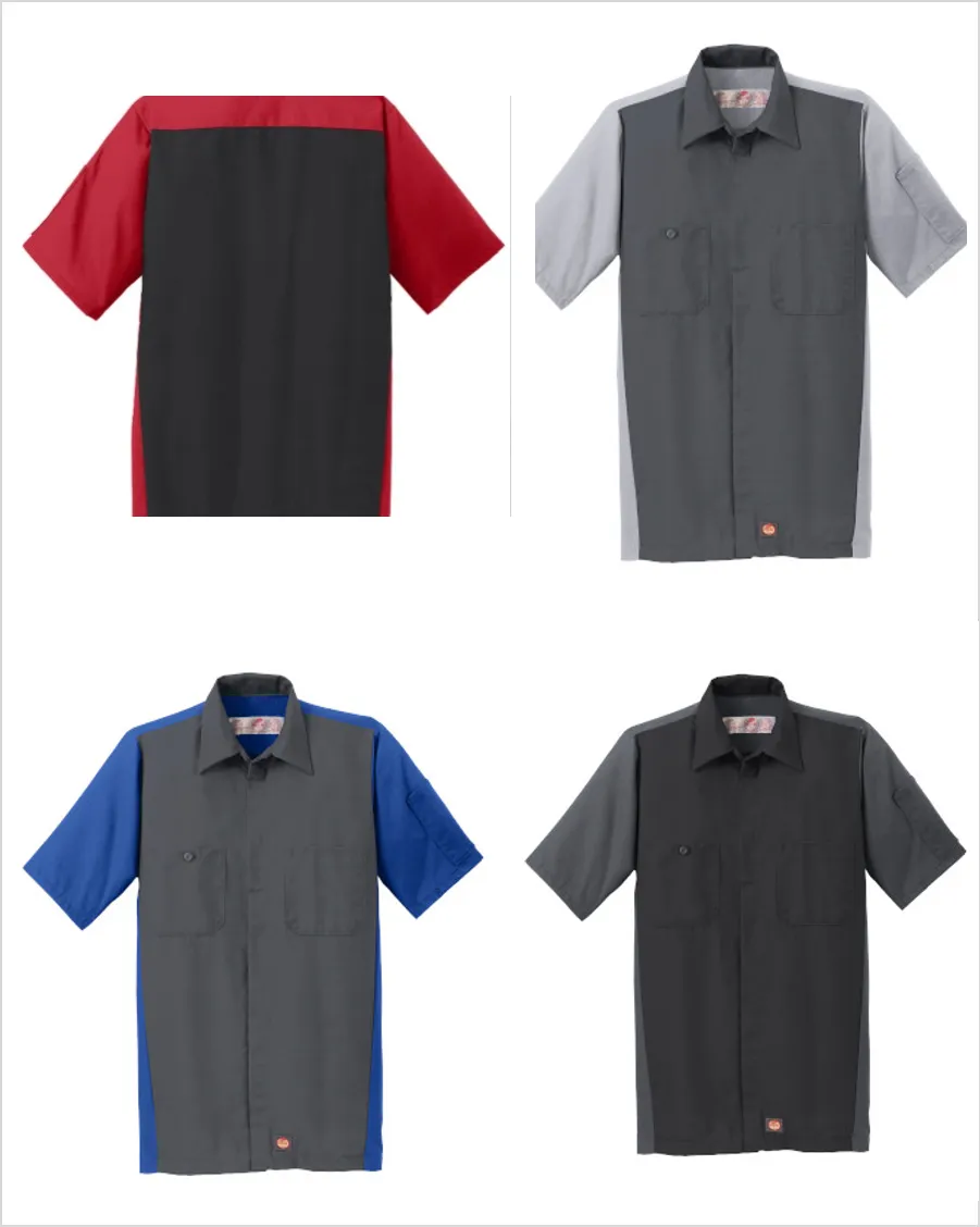 Pontiac 70's Red Kap Short Sleeve Two-Tone Mechanic Shirt