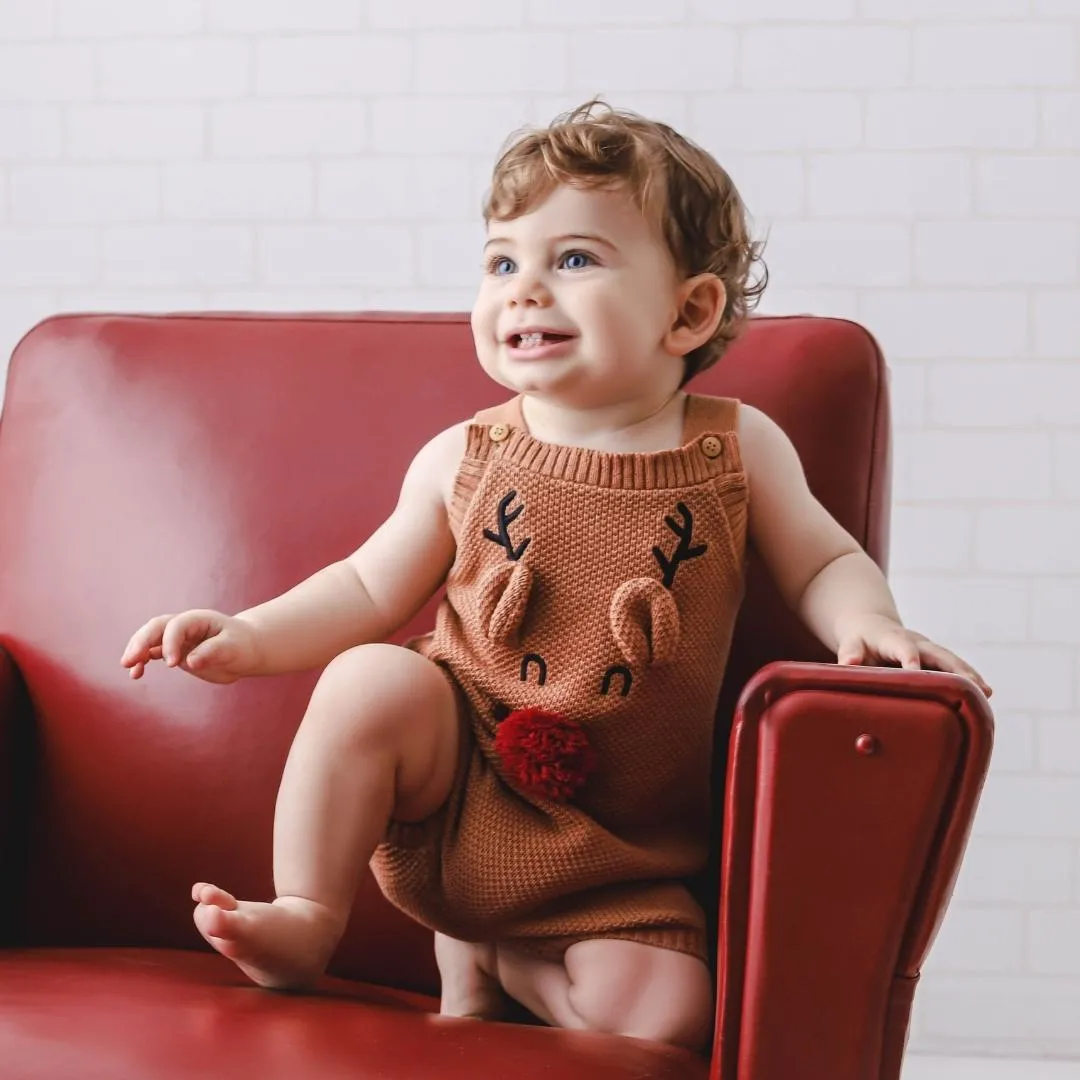 Romper Tricot Rena- Unissex, Bebê e Infantil