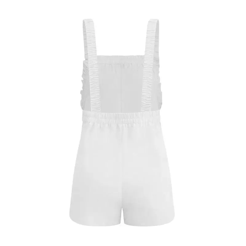 RUFFLED STRAPS ROMPER