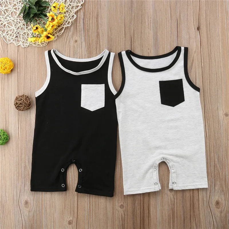 Sleeveless Pocket Romper (2 Colors)