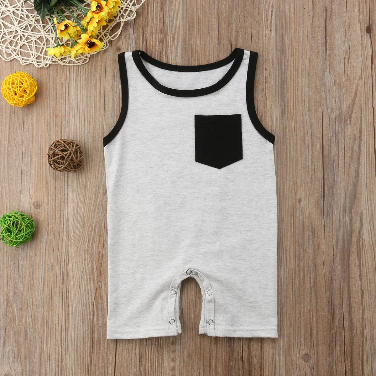 Sleeveless Pocket Romper (2 Colors)