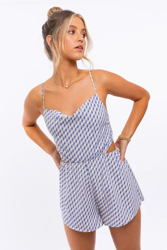 Sofia Cowl Neck Romper