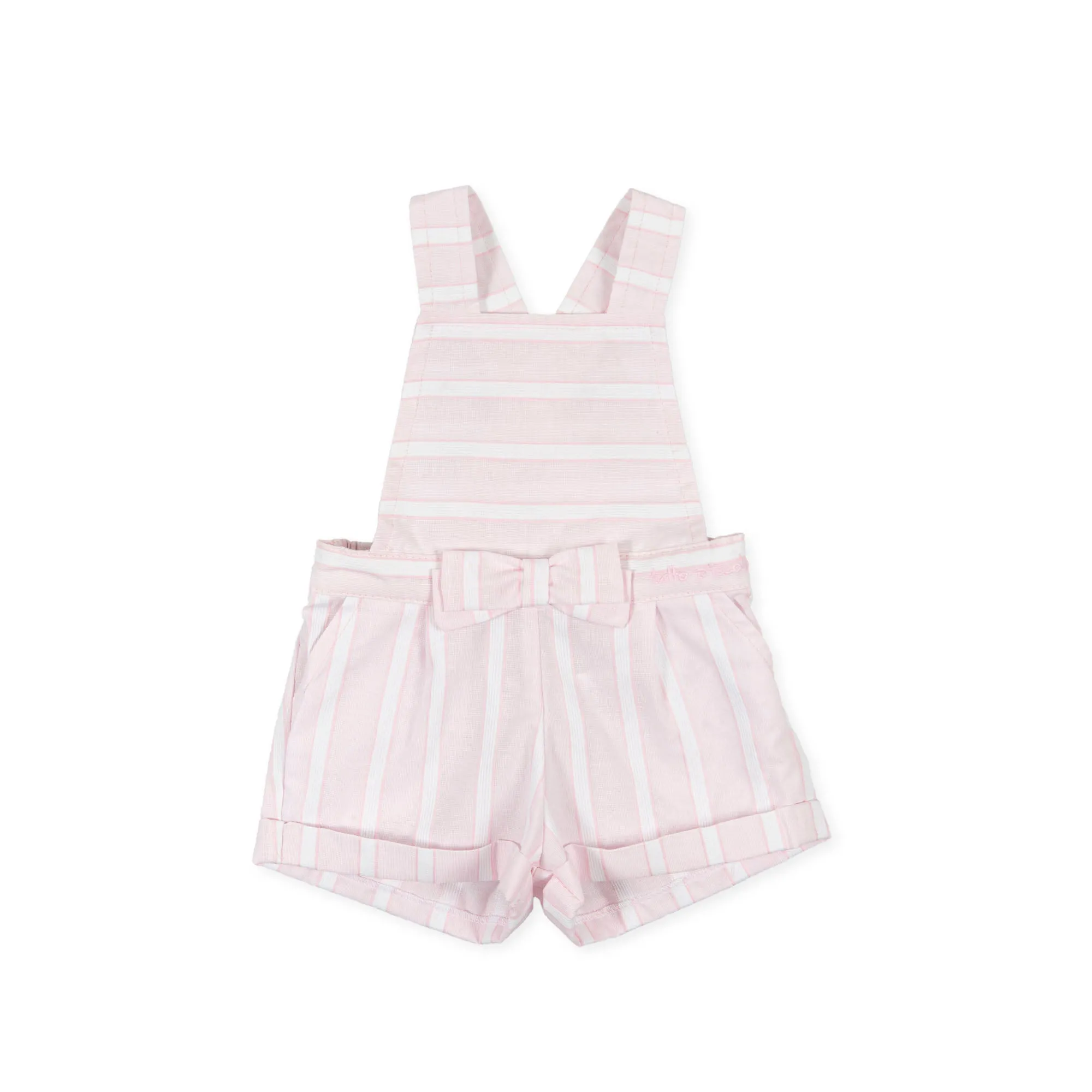 SS21 Tutto Piccolo Girls Pink & White Stripe Romper 1423 & 1622