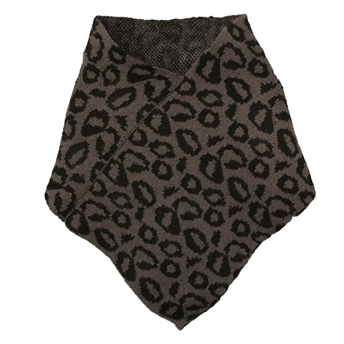 Stay Fashionable with a Gray Leopard Triangle Tube Scarf