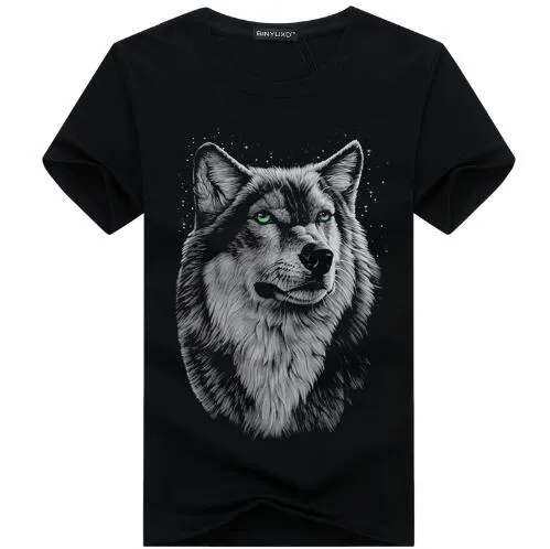 Summer Wolf head 3D T-shirt