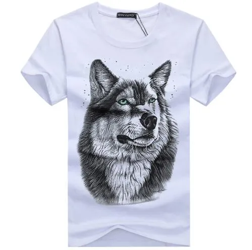 Summer Wolf head 3D T-shirt