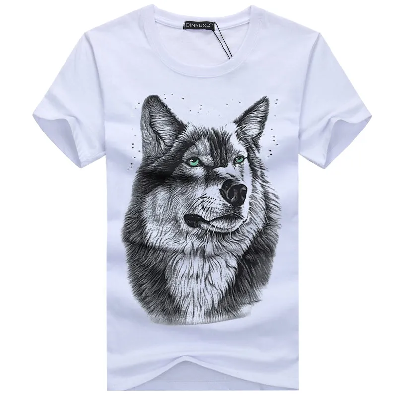 Summer Wolf head 3D T-shirt