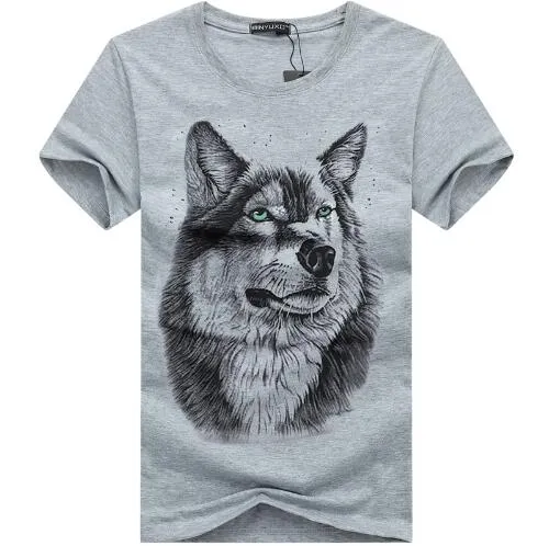 Summer Wolf head 3D T-shirt