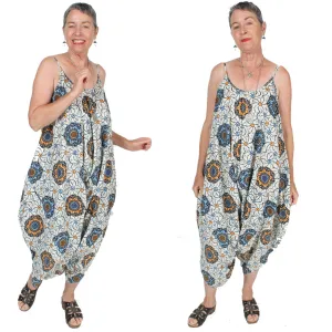 Sunheart Cotton Jumpsuit Romper Boho Hippie Chic Resort Wear Sml-3X