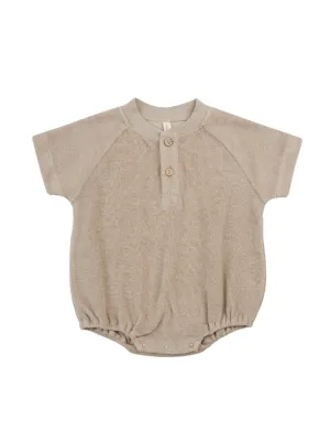 Terry Henley Romper - Oat *LAST ONE - 12/18m*