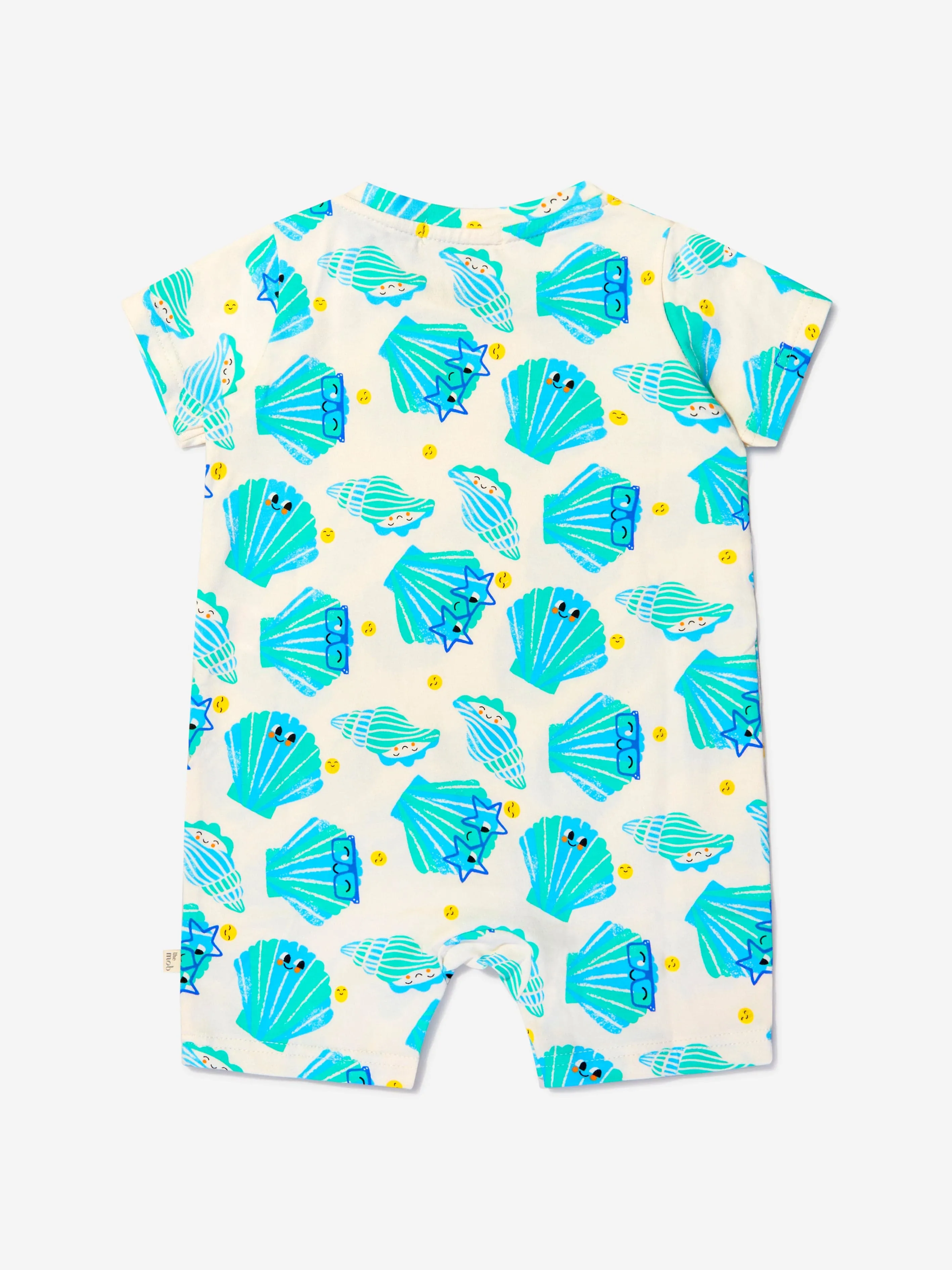 The Bonnie Mob Baby Unisex Organic Cotton Seashells Romper