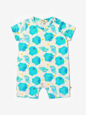 The Bonnie Mob Baby Unisex Organic Cotton Seashells Romper