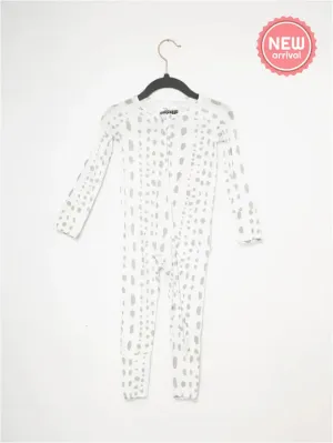 The Uptown Baby - Dalmation Dot Sage Sleep Romper